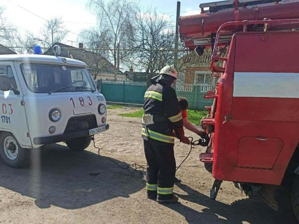 Новина Кіровоградщина: У Новомиргороді рятувальники допомогли водію швидкої допомоги Ранкове місто. Кропивницький