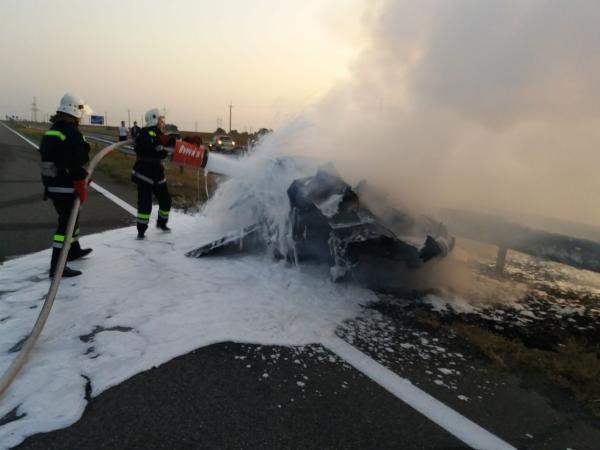 Новина Кіровоградщина: На трасі загорівся автомобіль «Daewoo Lanos» Ранкове місто. Кропивницький