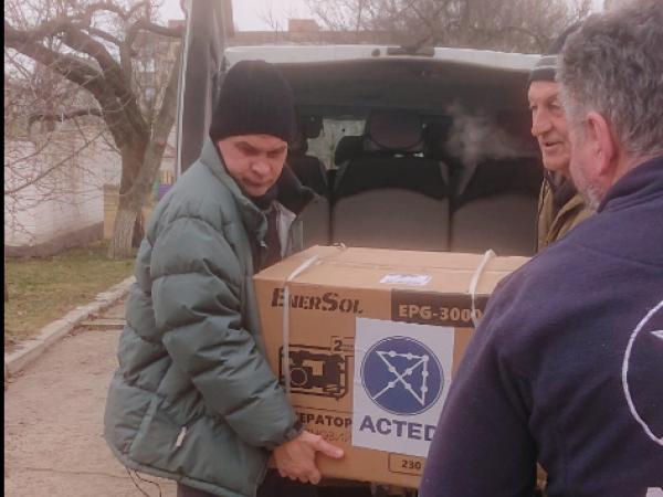 Новина Олександрія отримала генератори від міжнародної організації «ACTED» Ранкове місто. Кропивницький
