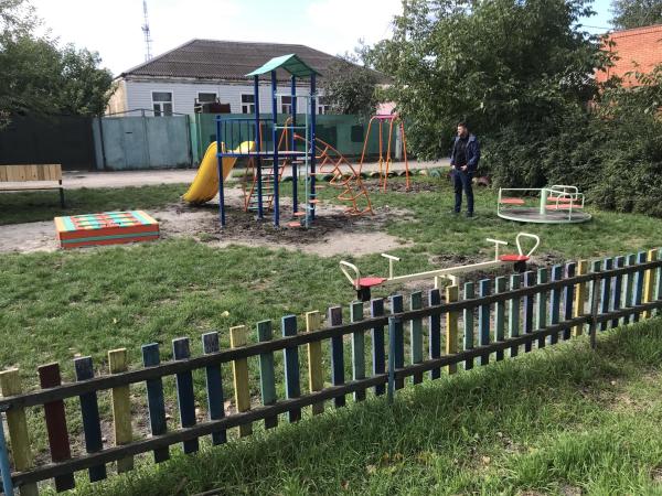 Новина Кропивницький: В районі телевежі оновили дитячий ігровий майданчик Ранкове місто. Кропивницький